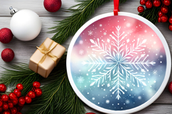 Round Christmass Ornament PNG Product Image 2