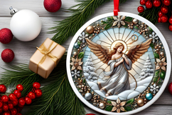 Round Christmass Ornament PNG Product Image 2