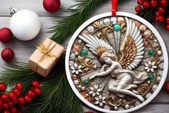 Round Christmas Ornament Sublimation|Clipart Product Image 2