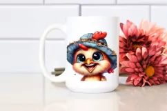 Funny Baby Rooster Portrait PNG Product Image 2