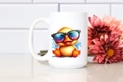 Smiling Duck Sunglasses | Watercolor Clipart Product Image 2