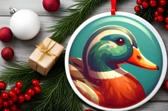 Round Christmas Ornament Sublimation|Clipart Product Image 2