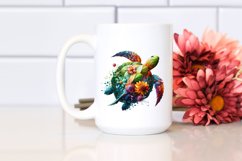 Abstract Watercolor Turtle PNG Product Image 2