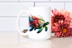 Abstract Watercolor Turtle PNG Product Image 2