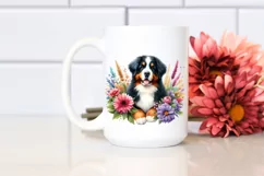 Cute Colorful Bernese Mountain Dog Centered Near Bernese Product Image 2