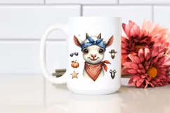 Funny Baby Goat With Bandana | Clipart Product Image 2