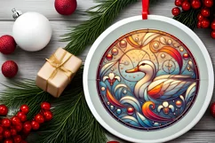 Round Christmas Ornament Sublimation|Clipart Product Image 1