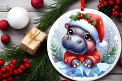 Round Christmas Ornament Sublimation|Clipart Product Image 2