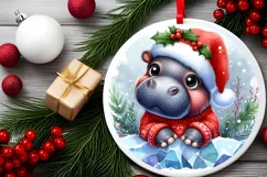 Round Christmas Ornament Sublimation|Clipart Product Image 2