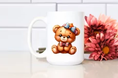 Vibrant Plush Bear Watercolor | Sublimation | Clipart Product Image 2