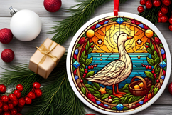 Round Christmass Ornament PNG Product Image 2