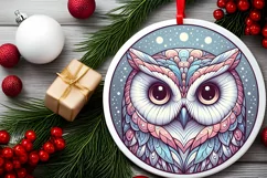 Round Christmas Ornament Sublimation|Clipart Product Image 2