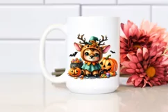 Vibrant Baby Elk Halloween Scenery Clipart Product Image 2