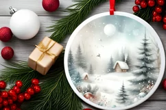Pastel Christmas Candy Scene Sublimation PNG Product Image 2