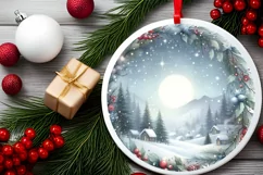 Pastel Christmas Candy Scene Sublimation PNG Product Image 2