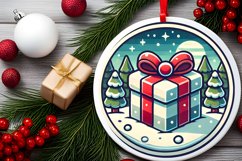 Round Christmas Ornament Sublimation|Clipart Product Image 2