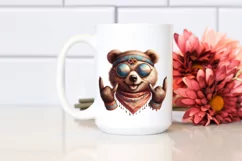 Detailed Bear Rocker Summer Sticker Flower Clipart Product Image 2
