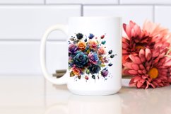 Colorfull Black Roses Glossy Petals White Background | Product Image 2
