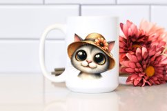 Cat Sun Hat Expressive Clipart Product Image 2