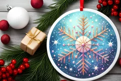Round Christmas Ornament Sublimation|Clipart Product Image 2