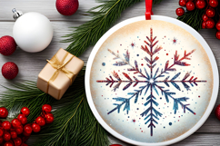 Round Christmass Ornament PNG Product Image 2