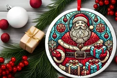 Round Christmas Ornament Sublimation|Clipart Product Image 1