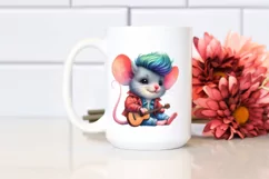 Cute Baby Monkey Watercolor PNG Product Image 2