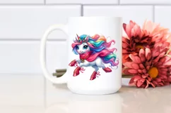 cute Baby Unicorn Running PNG Product Image 2