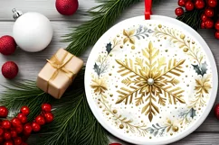 Round Christmas Ornament Sublimation|Clipart Product Image 2