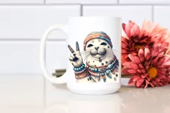 Detailed Seal Victory Summer Sticker Flower Clipart Product Image 2