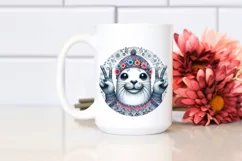 Detailed Seal Victory Summer Sticker Flower Clipart Product Image 2