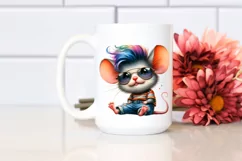 Watercolor Baby Mouse Playing PNG Product Image 2