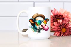 Colorful Cow Portrait | Sublimation | Clipart Product Image 2