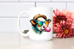 Colorful Cow Portrait | Sublimation | Clipart Product Image 2