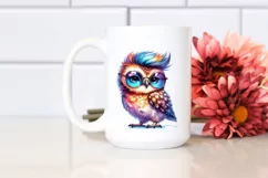 Cute Baby Owl Posing, Cool Haircut PNG Product Image 2