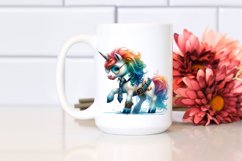 Colorful Baby Unicorn with Belt PNG Product Image 2