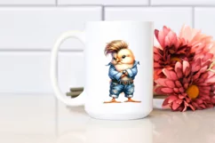 Contemptuous Baby Chicken with Jeans PNG Product Image 2
