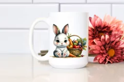 Colorful Baby Bunny | Watercolor | Basket Product Image 2