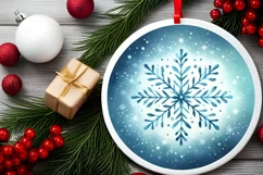 Round Christmas Ornament Sublimation|Clipart Product Image 2
