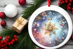 Round Christmas Ornament Sublimation|Clipart Product Image 2