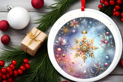 Round Christmass Ornament PNG Product Image 2