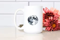 Simple Moon Watercolor Image | Tshirt|Tumbler|Mug|Clipart Product Image 2