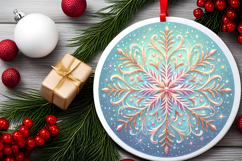 Round Christmass Ornament PNG Product Image 2