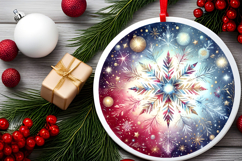 Round Christmass Ornament PNG Product Image 2