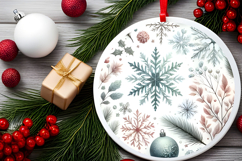 Round Christmass Ornament PNG Product Image 2