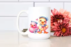 Colorful Baby Duck Sailor Sun | Sublimation | Clipart Product Image 2