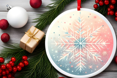 Round Christmass Ornament PNG Product Image 2