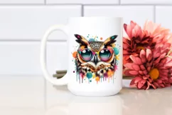 Colorful Quirky Owl Sunglasses Art Product Image 2