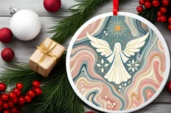 Round Christmas Ornament Sublimation|Clipart Product Image 1