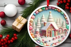 Pastell Christmass Scene Molten Candy PNG Product Image 2